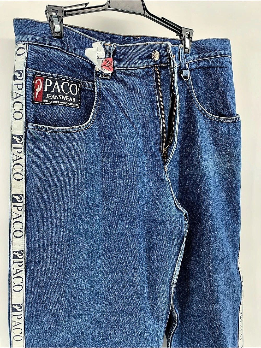 Paco | Vintage Y2K Hip Hop Skate Embroidered Logo Jeans | Size 36x34